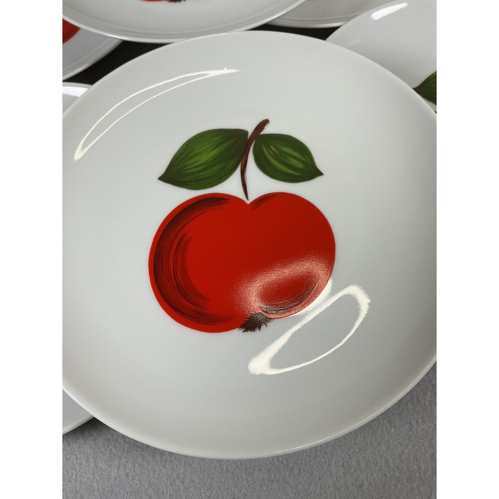 Winterling Roslau Bavaria Apple Plates Set 6‎ White Porcelain Fruit - Picture 2 of 8
